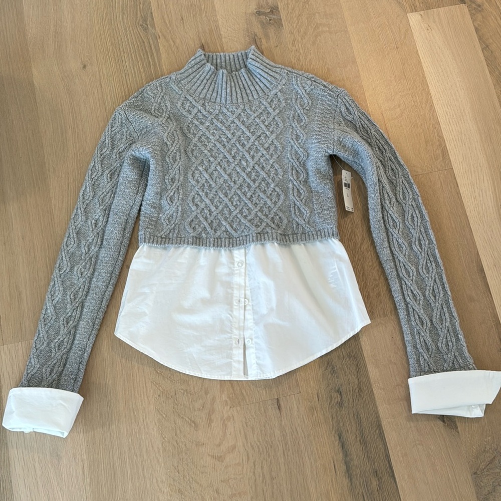 Maeve Anthropologie Grey Sweater (Size XS)